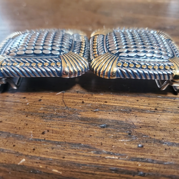 Vintage 80\'s Douglas Paquette Silver Tone Belt Buckle